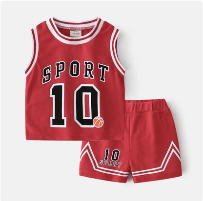 Children's Summer Basketball Clothing Set – Boys' Vest and Shorts Two-Piece